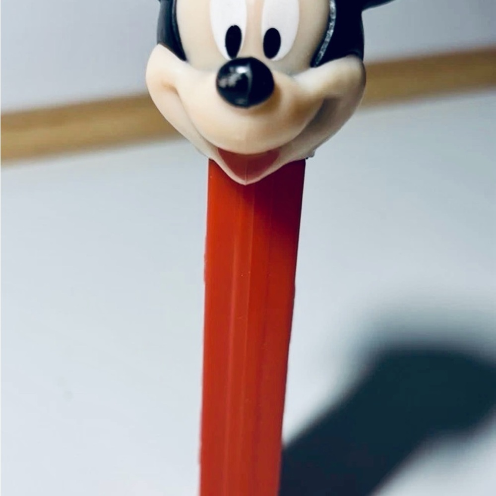 Vintage PEZ Dispenser- Disney Mickey Mouse Red Raised Letters Collectors